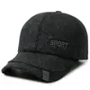 Novo Chapéu de Algodão Masculino para Exterior de Inverno para Homens de Meia-Idade e Idosos Vovô com Pelúcia Quente Boné de Baseball Proteção para Orelhas de Velho Proteção Contra Frio Chapéu Bico de Pato
