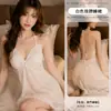 Lencería Sexy Romance Floral, Estilo Puro Deseo Camisón con Tirante de Mariposa con Bata de Atar, Ropa de Dormir Seductora, Ropa para Casa