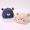 Gorra de béisbol con borde suave para bebé de 0 a 3 años con dibujos de oso para otoño e invierno, gorra con tapa cálida para niños