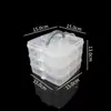 Caja de almacenamiento de plástico transparente de tres capas, compartimentos múltiples desmontables, caja organizadora portátil, para LEGO, cuentas Perler, joyería, almacenamiento de artículos varios