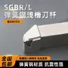 Soporte de Herramienta Ranuradora Montado Lateral Sgbr2020K16, Acero de Muelle, Blanco, para Ranuras de Anillos de Retención, Diámetro Exterior de la Barra del Anillo de Retención