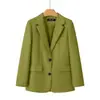 Chaqueta de traje con estampado de rosas rosas para mujer, primavera, otoño, versátil, para ir al trabajo, casual, top, chaqueta de traje adelgazante
