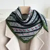 Pañuelo de Seda Estilo Chino Jardín de Suzhou, 70X70 Cm, Pañuelo Cuadrado Pequeño de Seda Artificial para Mujer, Pañuelo de Cabeza Estilo Vintage Primavera y Otoño, Pañuelo Protector de Cuello, Chal