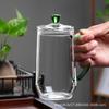 Colección taza de té verde de vidrio hecha a mano lenguaje de primavera Taza resistente al calor taza especial para té de burbujas con tapa taza para beber de oficina alto valor de color