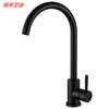 Grifo negro de acero inoxidable pintado para lavabo de cocina, grifo para fregadero de cocina con agua caliente y fría, grifo de cocina europeo