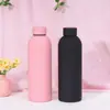 Copo Térmico de Aço Inoxidável 304 Esportes ao Ar Livre Garrafa de Boca Pequena Pintura Emborrachada Garrafa de Refrigerante Copo de Água Isolamento a Vácuo Portátil