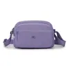 Bolso de Mujer Tela de Nylon Multicapa Pequeño Cuadrado Versátil Estilo Clásico Cruzado al Hombro Bolso de Doble Uso Impermeable Casual Lona