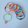 Anillo de Alambre de Acero Pintado de Colores al por Mayor Accesorios para Llaveros DIY Llavero Metálico de Dibujos Animados Llavero de Cuerda Grande Listo para la Venta