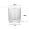 Copo de Vidro Transparente para Aromaterapia DIY Garrafa de Vidro Suporte para Velas Copo de Vela Recipiente Espesso para Velas Decoração Copo Vazio para Aromaterapia