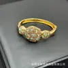 Nuevo Conjunto Incrustado de Amazonita Natural, Personalizado, Moderno, Estilo Lujo Ligero, Piedra Cruda, Joyería Artesanal Completa de Diamantes, Suministro al por Mayor