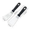 Alça de plástico mini aço inoxidável pequena pá de fritura vazamento pá resistente a altas temperaturas cozinhar teppanyaki bife bife pá pá de churrasco
