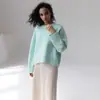 Suéter de punto grueso de cuello redondo, suelto y versátil para mujer, estilo ruso y europeo/americano, para usar como prenda exterior en otoño e invierno