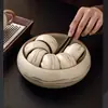 Tetera de Cerámica Horno Ru con Patrón de Montañas y Agua, Taza de Té, Cuenco de Té, Juego de Té, Juego de Té Kung Fu, Tetera para Preparar Té, Estilo Minimalista de Lujo Ligero