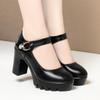 Primavera e Outono Altura Aumentando Emagrecimento Homens Pequenos Moda Novos Sapatos de Couro Salto Alto Sapatos de camada única Conveniente Velcro Todos os Sapatos Diários Femininos