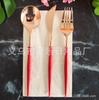 Cuchillo, tenedor y cuchara de plástico de 20 cm Vajilla desechable Multicolor Cuchillo para fruta para niños Tenedor pequeño para pastel Cuchara pequeña para llevar
