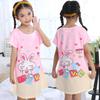 2023 Camisola Infantil Verão Manga Curta Meninas Bebê Menina Pequena Desenho Animado Pijama Roupas de Casa Grandes Infantis Verão