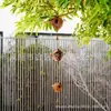 Decoración de Metal Retro de Nuevo Producto Transfronterizo Amazon Cadena de Lluvia Triple Nido Colgante Creativo Corazón para Patio con Campana