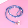 Cuerda de cintura para mujer de nuevo estilo con incrustaciones de perlas artificiales y terciopelo coreano, elegante y con estilo, para combinar con faldas, accesorio de cadena de cintura anudada para mujer