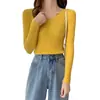Suéter de Punto Versátil Ajustado de Manga Larga con Cuello en V, Nuevo para Otoño/Invierno 2026, Suéter Trendy de Cuello Bajo para Mujer
