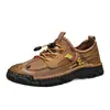 Zapatos de hombre de talla grande transfronterizos para primavera y otoño, zapatos casuales de cuero para exteriores para hombre, zapatos de malla transpirable hechos a mano, zapatos cómodos para conducir