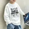 Ropa infantil de moda 2026 nuevo modelo sudadera de otoño e invierno para niños, top de forro polar con estampado de dibujos animados elegante de manga larga para niños mayores