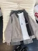 Chaqueta de Suede Color Block Desgastado para Uso Diario, Estilo Informal para el Trabajo y al Aire Libre, Estilo Pareja Primavera Otoño, Streetwear de Gama Alta, Estilo Coreano