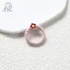 Fecho de Mola Redondo em Formato de Flor Acessórios para Joias DIY Argola de Mola para Chaveiro Argola de Conexão de Liga Pingente para Chave de Carro