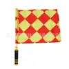 Mástil de aleación de aluminio Bandera cuadrada pequeña para patrulla de bordes, Bandera cuadrada grande para árbitro de fútbol, Bandera de linier, Bandera de mando de árbitro