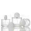 Botella de Perfume de Vidrio Transparente en Stock, Redonda y Engrosada, Adecuada para Viajes, Se Puede Imprimir, Botella con Atomizador Vacía, Suministro para Hotel