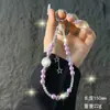 Nueva Cadena para Teléfono Móvil de Cristal con Purpurina de Estrella, Diamante, Cristal, Corta, Colgante de Teléfono Móvil Colorido, Colgante para Muñeca, Bolso de Mujer