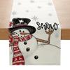 Ventas Directas de Fábrica Lino Impreso Navideño Runner de Mesa Personalizado Manteles Individuales para Restaurante Cocina Decoración Festiva Mantel Venta al por Mayor
