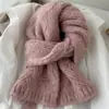 Bufanda Nueva de Lana de Alpaca para Mujer, Versión Coreana, Versátil, Cálida, Atmosférica, Engrosada para Otoño e Invierno, Bufanda de Punto Estilo Ins para Estudiantes