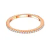 Anillo minimalista de moda con circonitas y diamantes para mujer, estilo estudiante, celebridad de internet, diseño japonés y coreano, completamente cerrado con diamantes.