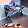 Mesa de computador, mesa de trabalho, conjunto de mesa e cadeira para jogos em casa, mesa simples para quarto, estação de trabalho, mesa de estudo, mesa de escritório para apartamentos de aluguel