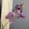 Flores artificiales de alta calidad con tacto realista, orquídeas Phalaenopsis para bodas y decoración del hogar, arreglos florales decorativos suaves, arreglos de orquídeas artificiales