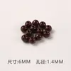 6mm Bege Furo Reto Contas Redondas DIY Contas Coloridas Doces Corrente para Celular Pulseira Colar Acessórios de Joia Material de Contas Soltas
