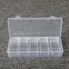 Caixa de Armazenamento de Plástico Transparente, Caixa Organizadora Destacável para Joias e Unhas, Armazenamento Doméstico, Caixa de Armazenamento de Mesa com Tampa