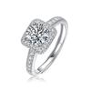 Nuevo Anillo Abierto de Moissanita Estilo Chino Seis Garras Lujo Ligero Venta al por Mayor Transmisión en Vivo Plata S925 de Alta Gama Anillo de Moda para Mujer