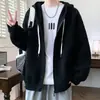 Suéter Chaqueta Cardigan para Hombre Otoño Invierno Cálida Chaqueta con Capucha Moderna Casual Holgada Tallas Grandes Tejido de Punto Color Sólido