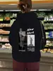 Talla Europea Transfronteriza Talla Europea Otoño e Invierno Europeo y Americano Con Capucha Estampado de Nueva York Sudadera de Manga Larga Bolsa Canguro