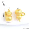 Ansioso Pelo Novo Colar de Cabacinha Estilo Chinês Alta Retenção de Cor Estilo Nacional Retrô Colar de Contas de Madeira Cabacinha Ouro Escovado Antigo para Mulheres