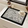 Tapete Escurridor de Encimera de Cocina, Tapete de Bar para Vasos y Platos, Tapete Absorbente de Barro Diatómico para Lavabo, Tapete Aislante para Comedor