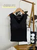Chaleco Térmico Sexy de Encaje Francés con Cuello en V Otoño e Invierno Clásico Cómodo de Una Pieza de Terciopelo Grueso Top Base para Mujer 6521