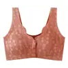 Sujetador push-up anti-caída de botones frontales talla grande Langsha para mujeres de mediana edad y mayores, ropa interior fina cómoda