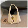 Bolsa Transversal Grande Capacidade Retrô Feminina 2026 Nova Tendência Moda Bolsa Tote Simples Casual Ombro Único Bolsa de Axila