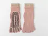 Calcetines de yoga fitness antideslizantes de cinco dedos calcetines deportivos de primavera y verano calcetines de punta para mujer calcetines profesionales de pilates para suelo de interior