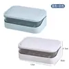 Jabonera de Baño con Tapa, Soporte de Jabón Doméstico con Tapa abatible sin taladro, Estante de Jabón de Doble Capa con Drenaje