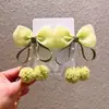 Nuevo Estilo Primavera y Verano Lazo Cadena de Perlas Hilo de Gelatina Pinza para el Cabello Bola de Pelo Niña Pequeña Accesorio para el Cabello Par de Pasadores de Princesa