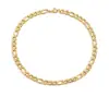 Cadena Figaro collar de acero de titanio collar de acero inoxidable para mujer cadena gruesa dorada europea y americana nueva para hombre cierre mujeres