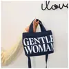 Bolso de Lona con Letra Gm Transfronteriza para Mujer 2026 Nuevo Casual de Nicho Bolso de Mano Gran Capacidad de un Solo Hombro Cruzado
